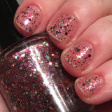 Our Most Sacred Offering Nail Polish - pastel botanical glitter topper - Fanchromatic Nails