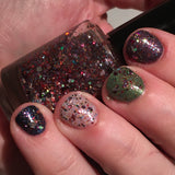 Our Most Sacred Offering Nail Polish - pastel botanical glitter topper - Fanchromatic Nails