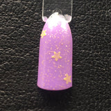 LSP Nail Polish -  bright lavender with gold stars - Fanchromatic Nails