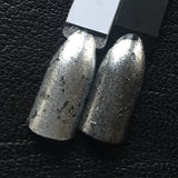 Witness Me Nail Polish - shiny and chrome with black shreds - Fanchromatic Nails