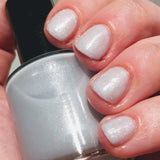 Each Runic Letter Nail Polish - light periwinkle jelly with blue iridescent flakes - Fanchromatic Nails