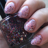 Our Most Sacred Offering Nail Polish - pastel botanical glitter topper - Fanchromatic Nails