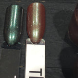 The Upside Down Nail Polish - color shifting tawny bronze - Fanchromatic Nails