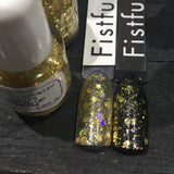Fistful of Latinum Nail Polish - holographic gold top coat - Fanchromatic Nails
