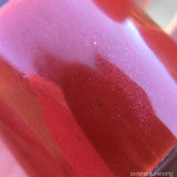 Blood Oath Nail Polish - true red creme with flecks of black & grey - Fanchromatic Nails