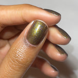 I'll Get You, My Pretty!! Nail Polish - gold/green/teal chameleon - Fanchromatic Nails