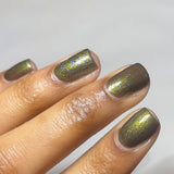 I'll Get You, My Pretty!! Nail Polish - gold/green/teal chameleon - Fanchromatic Nails