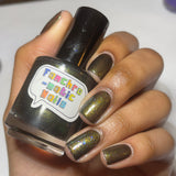 I'll Get You, My Pretty!! Nail Polish - gold/green/teal chameleon - Fanchromatic Nails