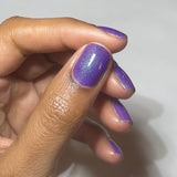 In A Fairy Country Nail Polish - blue/purple thermal with flakies - Fanchromatic Nails