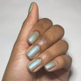 Over The Rainbow Nail Polish - matte iridescent rainbows - Fanchromatic Nails