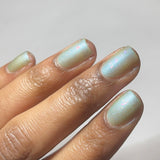 Over The Rainbow Nail Polish - matte iridescent rainbows - Fanchromatic Nails