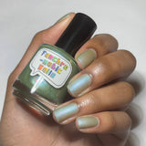 Over The Rainbow Nail Polish - matte iridescent rainbows - Fanchromatic Nails