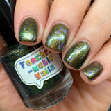 I'll Get You, My Pretty!! Nail Polish - gold/green/teal chameleon - Fanchromatic Nails