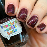 The Nome King Nail Polish - red/black duochrome creme - Fanchromatic Nails