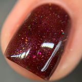 The Nome King Nail Polish - red/black duochrome creme - Fanchromatic Nails