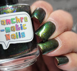 I'll Get You, My Pretty!! Nail Polish - gold/green/teal chameleon - Fanchromatic Nails