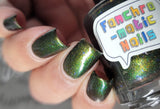 I'll Get You, My Pretty!! Nail Polish - gold/green/teal chameleon - Fanchromatic Nails