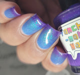 In A Fairy Country Nail Polish - blue/purple thermal with flakies - Fanchromatic Nails