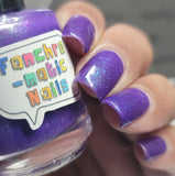 In A Fairy Country Nail Polish - blue/purple thermal with flakies - Fanchromatic Nails