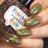 Our Most Sacred Offering Nail Polish - pastel botanical glitter topper - Fanchromatic Nails