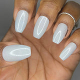 Each Runic Letter Nail Polish - light periwinkle jelly with blue iridescent flakes - Fanchromatic Nails