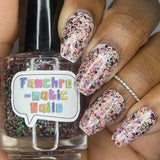 Our Most Sacred Offering Nail Polish - pastel botanical glitter topper - Fanchromatic Nails