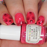 Princess Bubblegum Nail Polish - neon pink with white & gold accents - Fanchromatic Nails