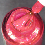 Princess Bubblegum Nail Polish - neon pink with white & gold accents - Fanchromatic Nails