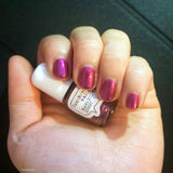 Magneto Was Right Nail Polish - pink/magenta/red iridescent jelly - Fanchromatic Nails