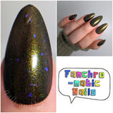 I'll Get You, My Pretty!! Nail Polish - gold/green/teal chameleon - Fanchromatic Nails