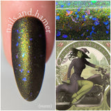 I'll Get You, My Pretty!! Nail Polish - gold/green/teal chameleon - Fanchromatic Nails