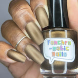 Mando Nail Polish - brushed-metal matte chocolate bronze - Fanchromatic Nails