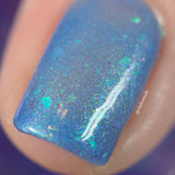 In A Fairy Country Nail Polish - blue/purple thermal with flakies - Fanchromatic Nails