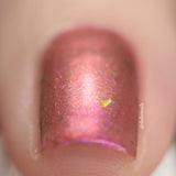 Magneto Was Right Nail Polish - pink/magenta/red iridescent jelly - Fanchromatic Nails