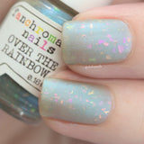 Over The Rainbow Nail Polish - matte iridescent rainbows - Fanchromatic Nails