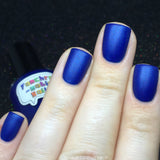 Time & Relative Dimension In Space Nail Polish - incredible matte blue! - Fanchromatic Nails