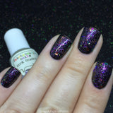 Luck Dragon Nail Polish - iridescent glitter top coat - Fanchromatic Nails