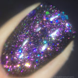 Luck Dragon Nail Polish - iridescent glitter top coat - Fanchromatic Nails
