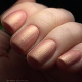 Little Girl Lost Nail Polish - matte rose gold metallic - Fanchromatic Nails
