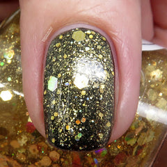 Fistful of Latinum Nail Polish - holographic gold top coat