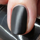 I Am the Bat Nail Polish - matte leather finish black - Fanchromatic Nails