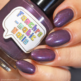 Do You Feel Held? Nail Polish - warm-toned purple with blue & red shimmer - Fanchromatic Nails