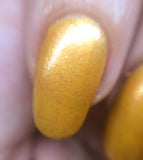 Lasso of Truth Nail Polish - goldenrod yellow shimmer - Fanchromatic Nails