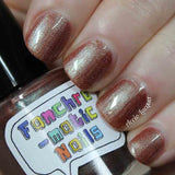 The Upside Down Nail Polish - color shifting tawny bronze - Fanchromatic Nails