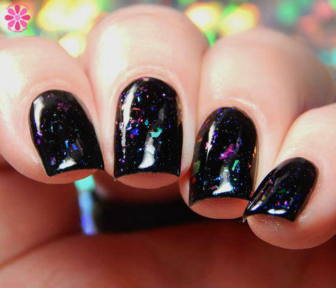 Kneel Before Zod Nail Polish - holographic black glitter – Fanchromatic  Nails