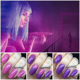 More Human Than Human Nail Polish - color-changing pink to purple holographic - Fanchromatic Nails