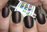 Not A Lady Nail Polish - matte/leather finish deep rusty red - Fanchromatic Nails