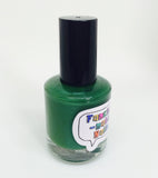 Against All Logic Nail Polish - matte green with blue sparkle - Fanchromatic Nails
