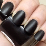 I Am the Bat Nail Polish - matte leather finish black - Fanchromatic Nails