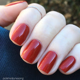 Blood Oath Nail Polish - true red creme with flecks of black & grey - Fanchromatic Nails